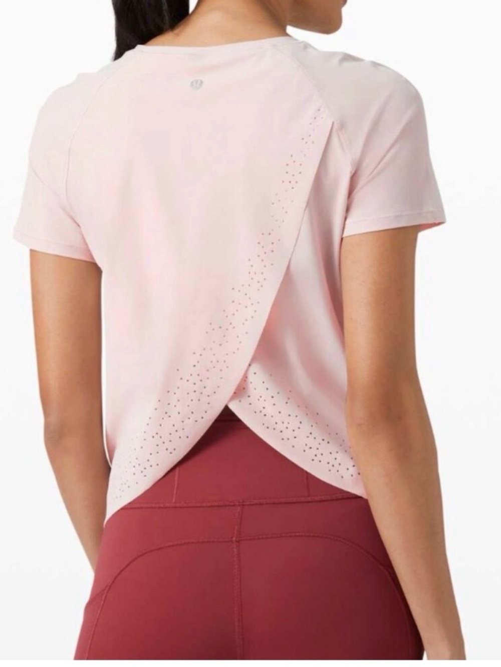 lululemon athletica Light Pink quick pace Short Sleeve